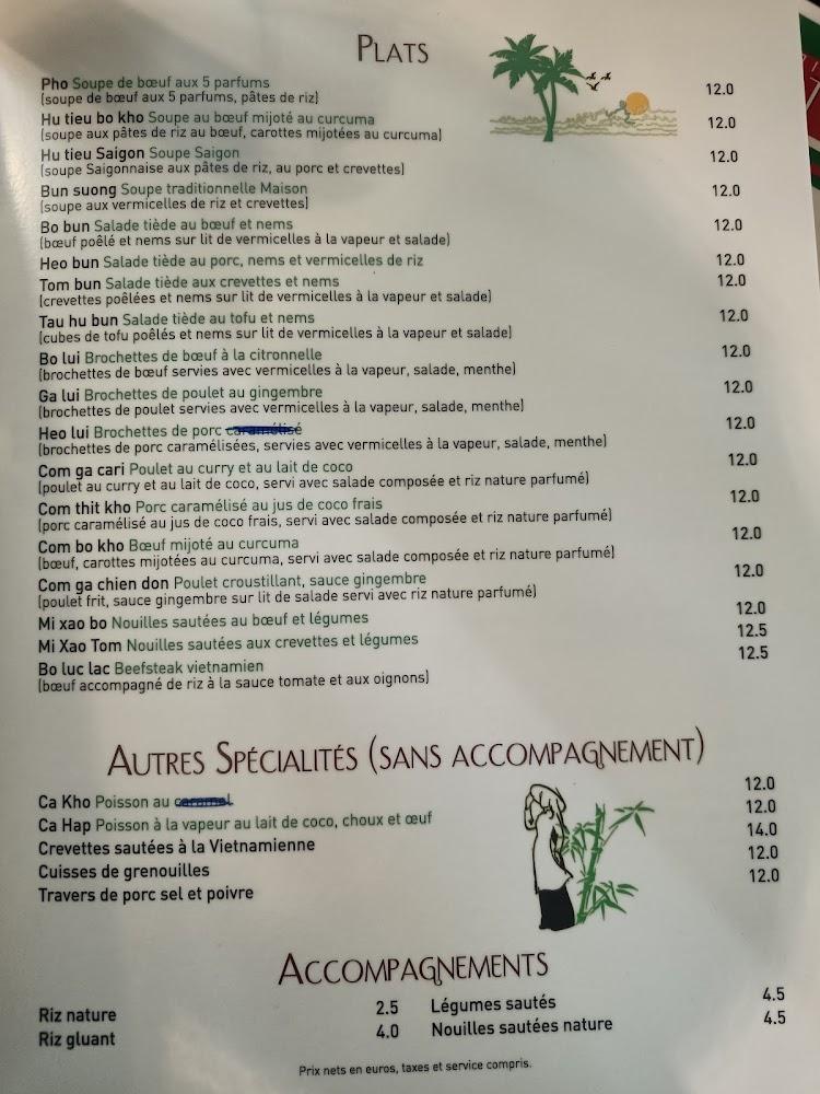 Au Soleil du Vietnam - Menu Image 2